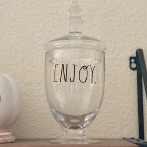 💚 RAE DUNN - ENJOY - Candy/Treat Jar, glass